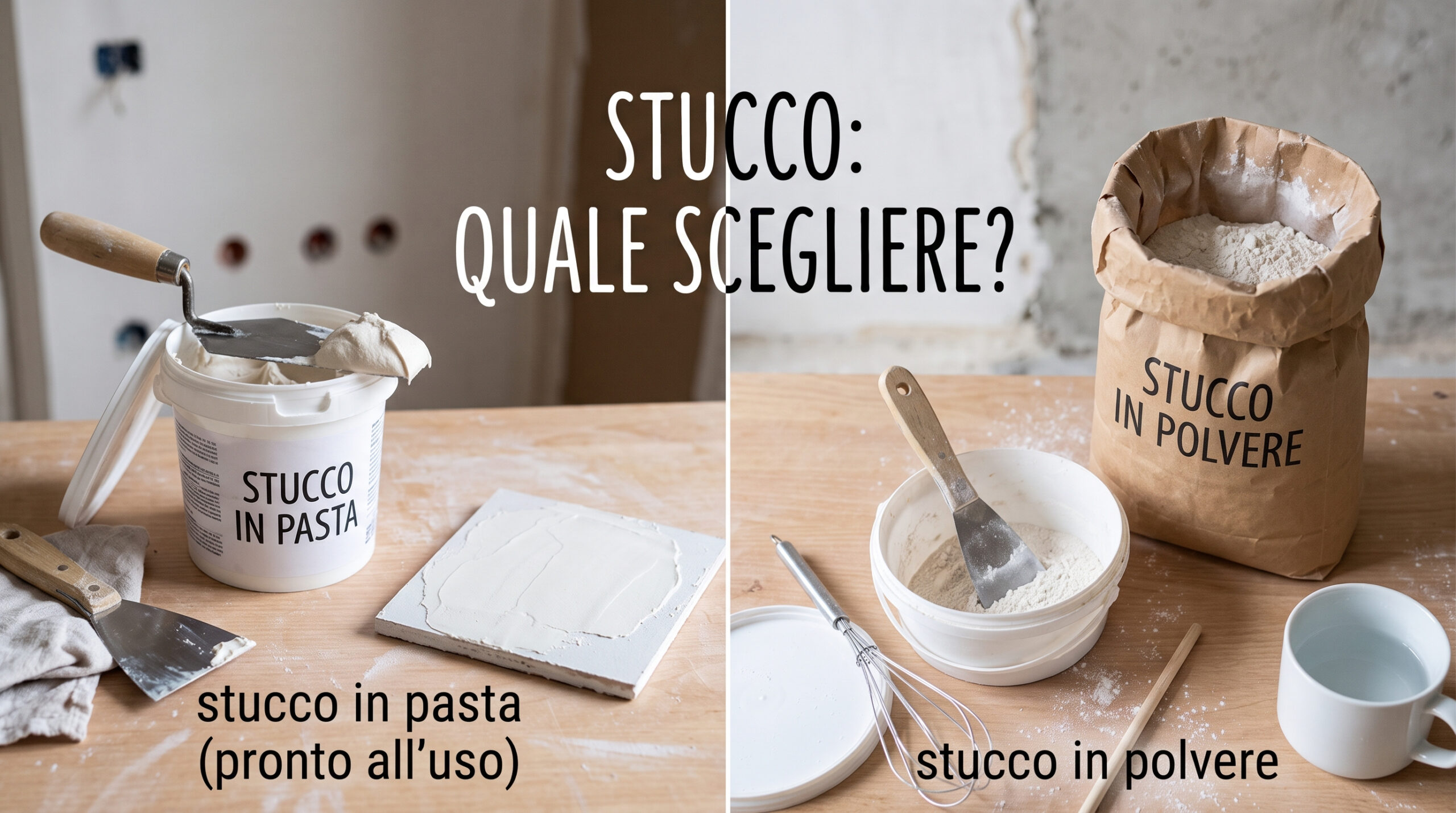 stucco in pasta o in polvere