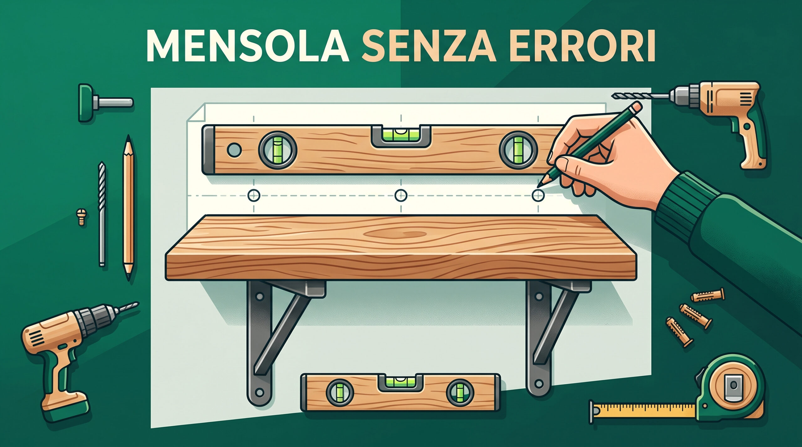 montare mensola a muro