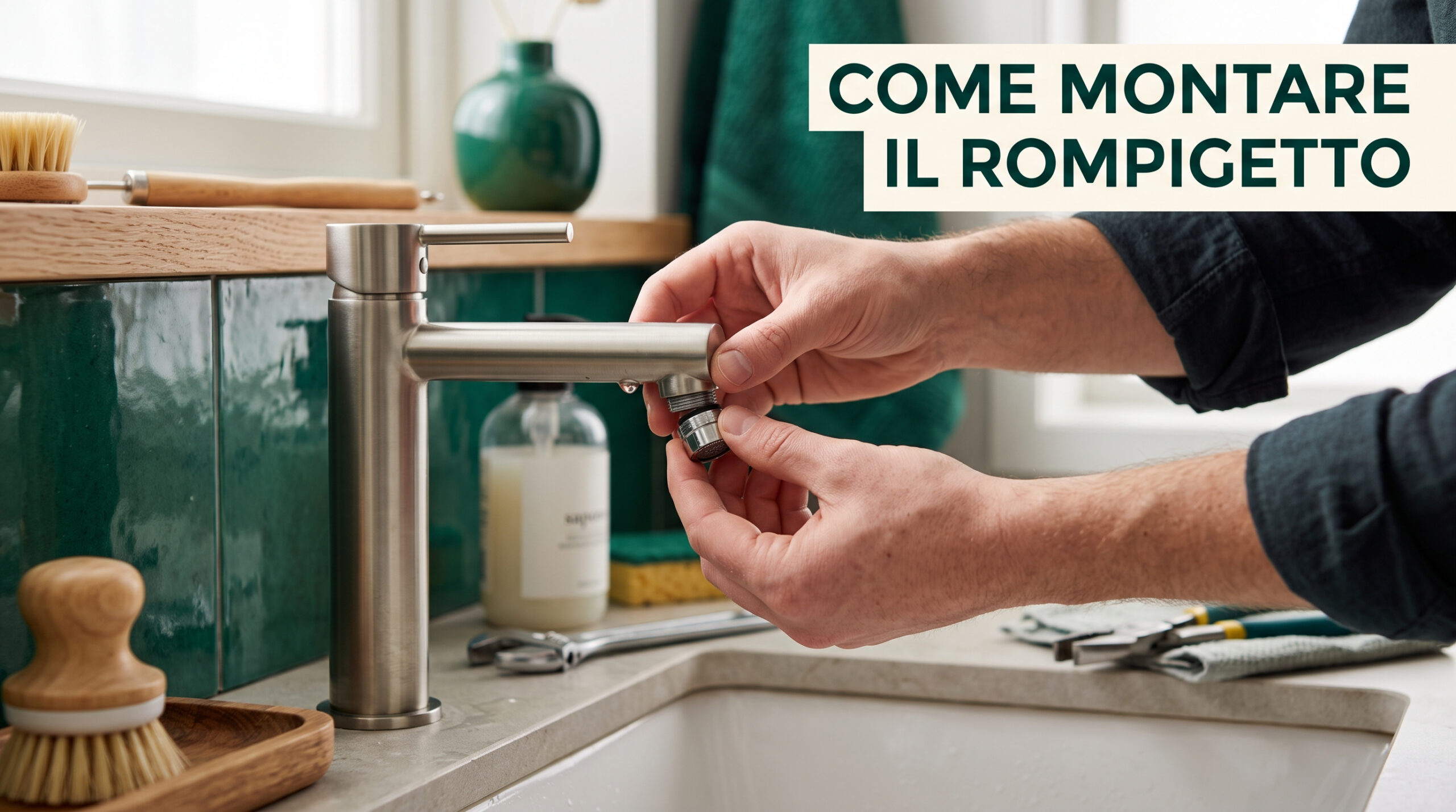 montare rompigetto rubinetto