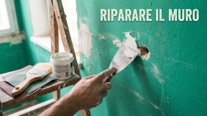 riparare buco intonaco