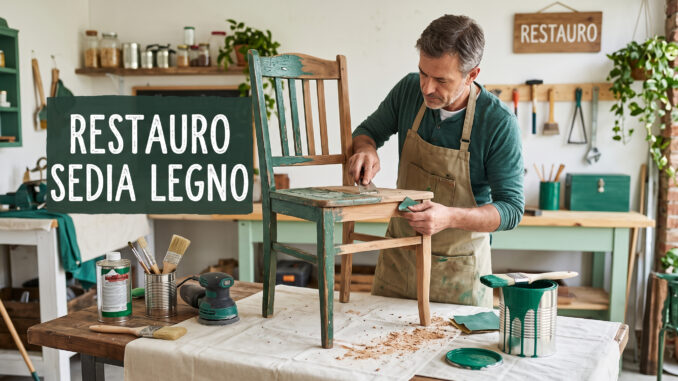 riverniciare sedia legno